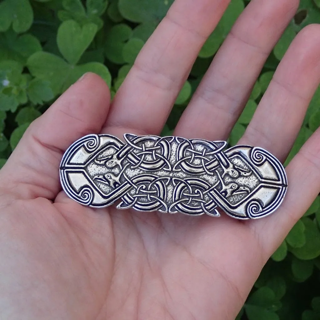 Celtic Peacock Barrette