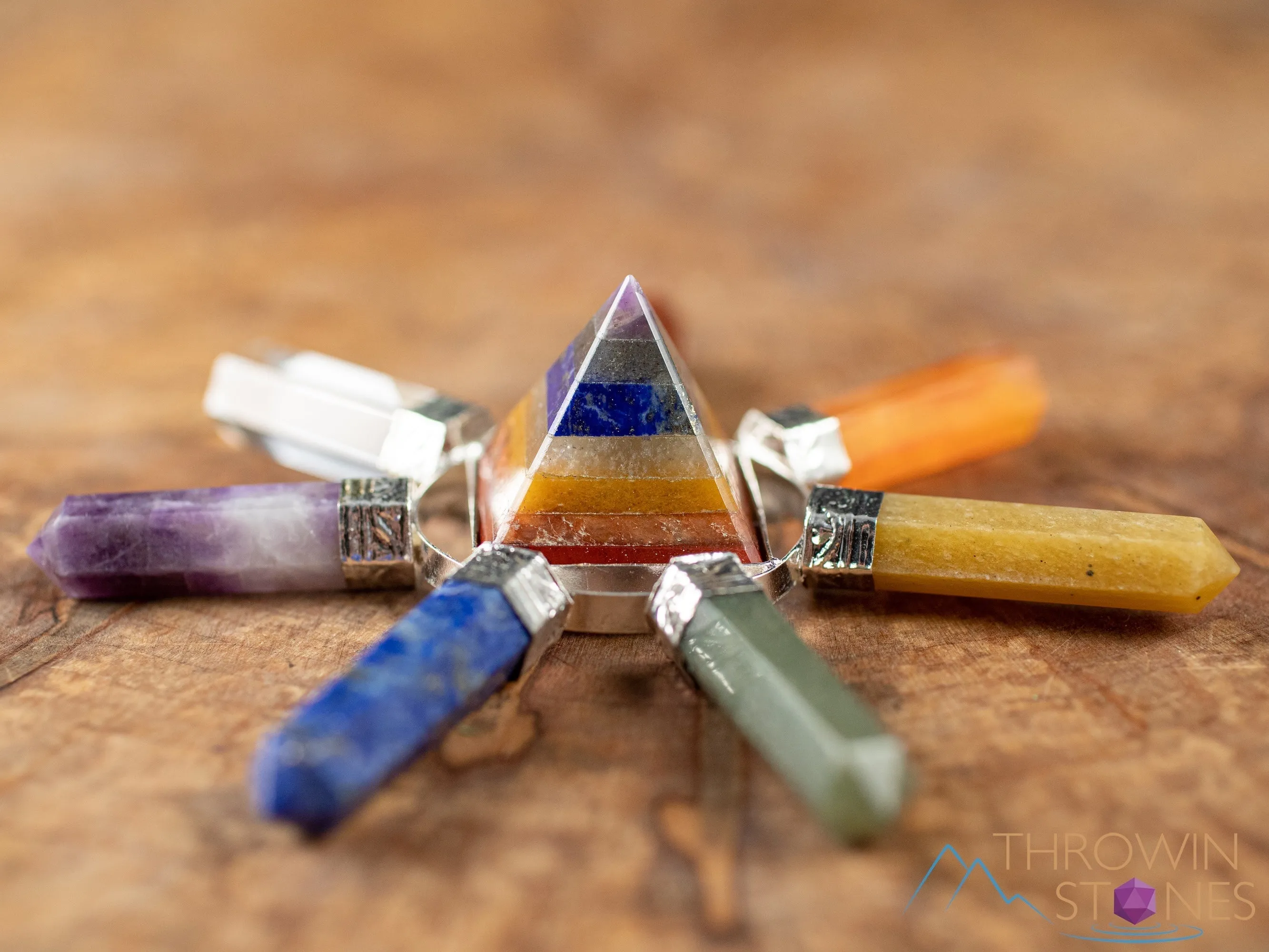 CHAKRA Crystal Pyramid Generator - Metaphysical, Home Decor, Chakra Stones, Healing Crystals and Stones, E1224