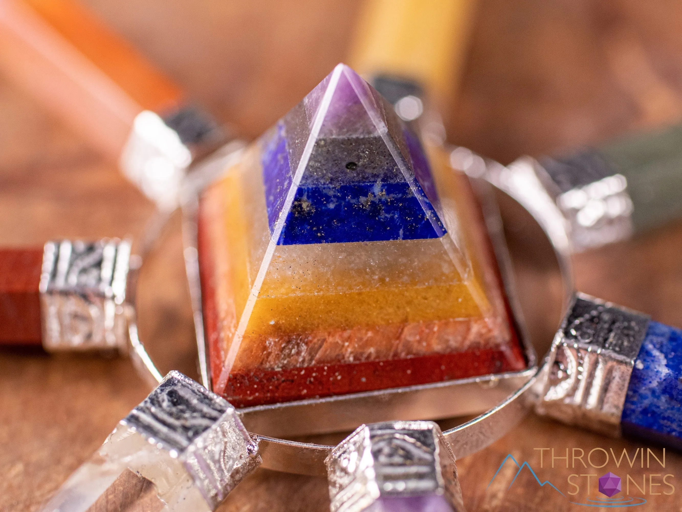 CHAKRA Crystal Pyramid Generator - Metaphysical, Home Decor, Chakra Stones, Healing Crystals and Stones, E1224