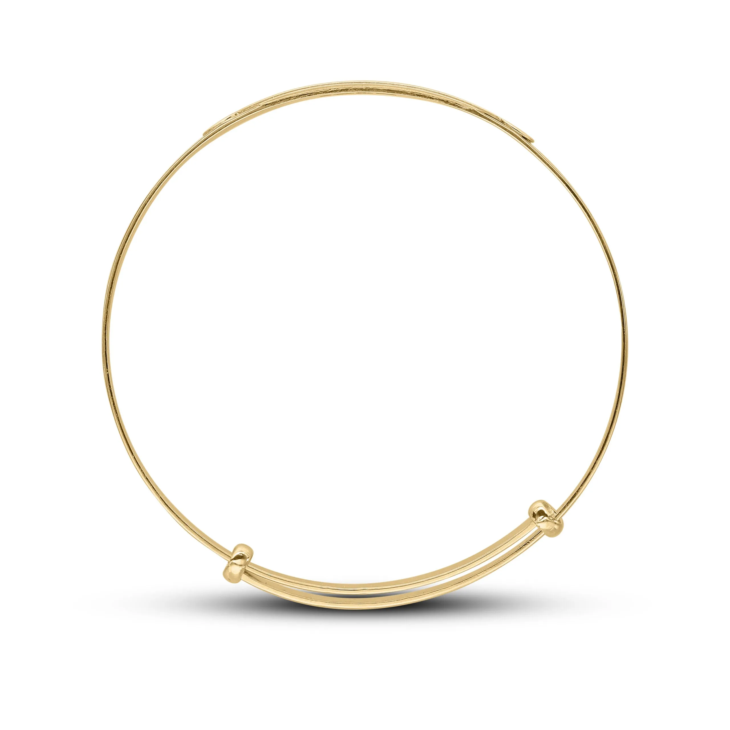 Children’s Customised 9-carat Gold Diamond-Cut ID Bangle (0–1 years)