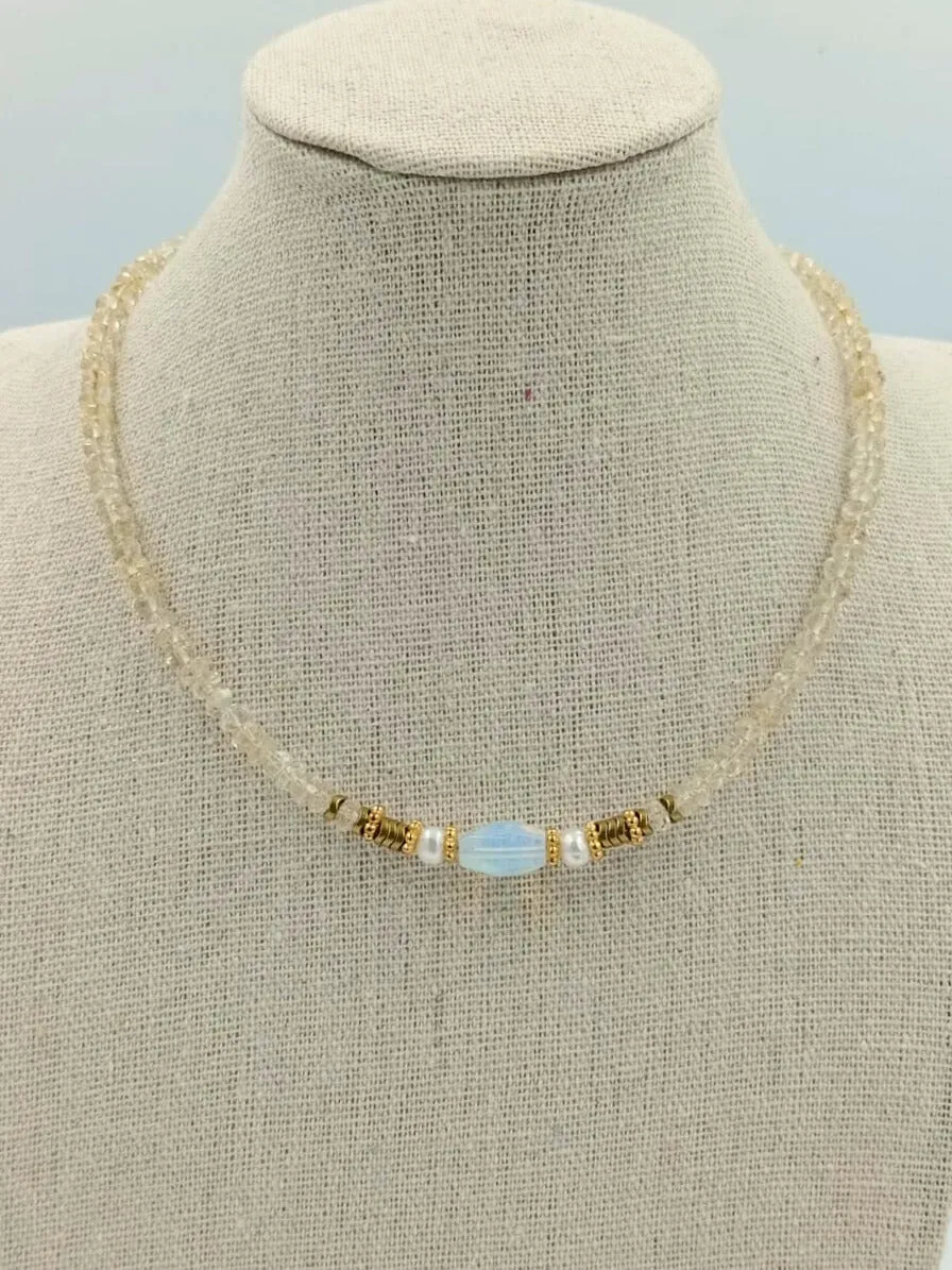 Citrine Moonstone Necklace