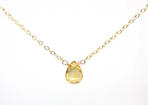 Citrine Small Pendant Necklace