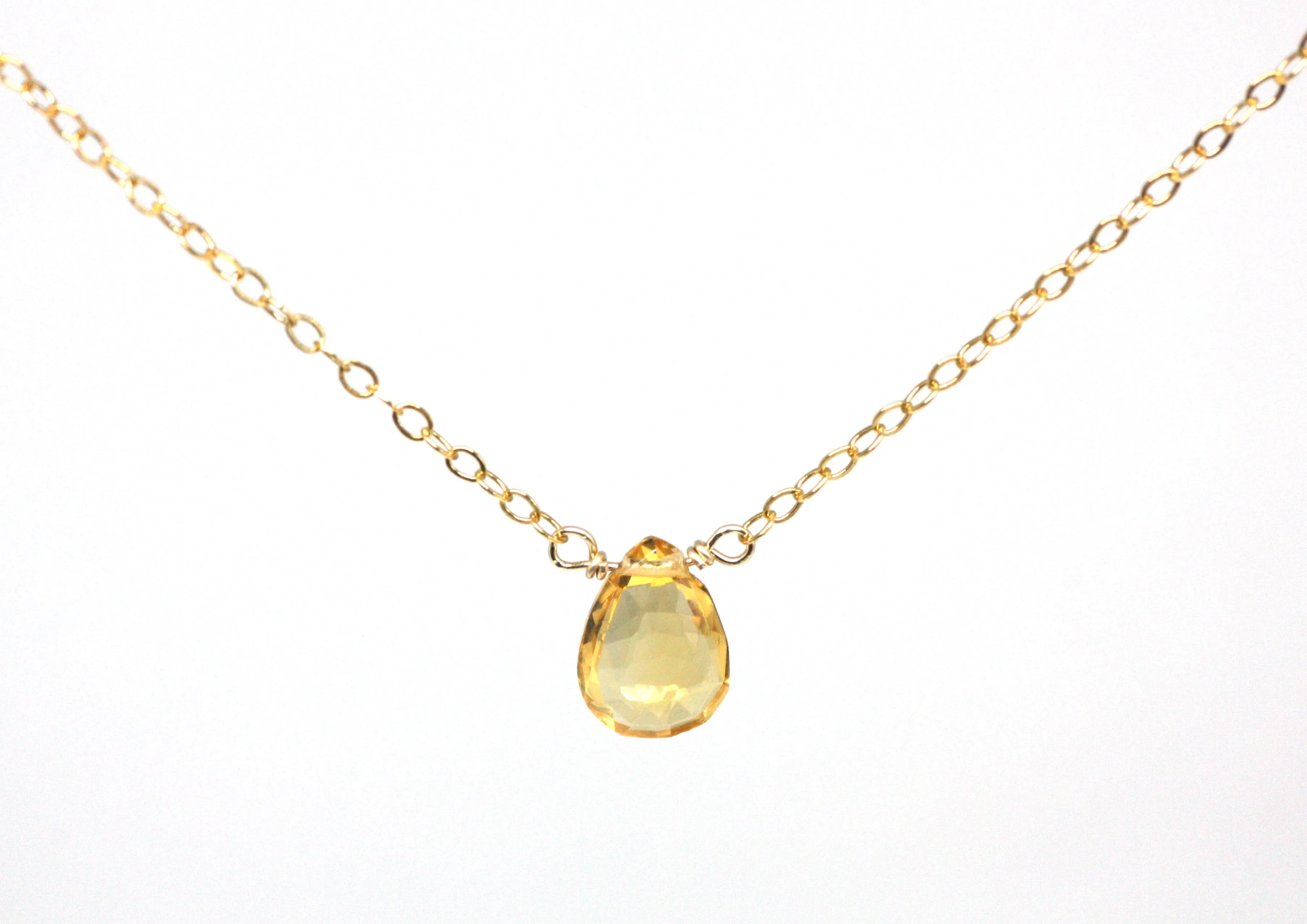 Citrine Small Pendant Necklace