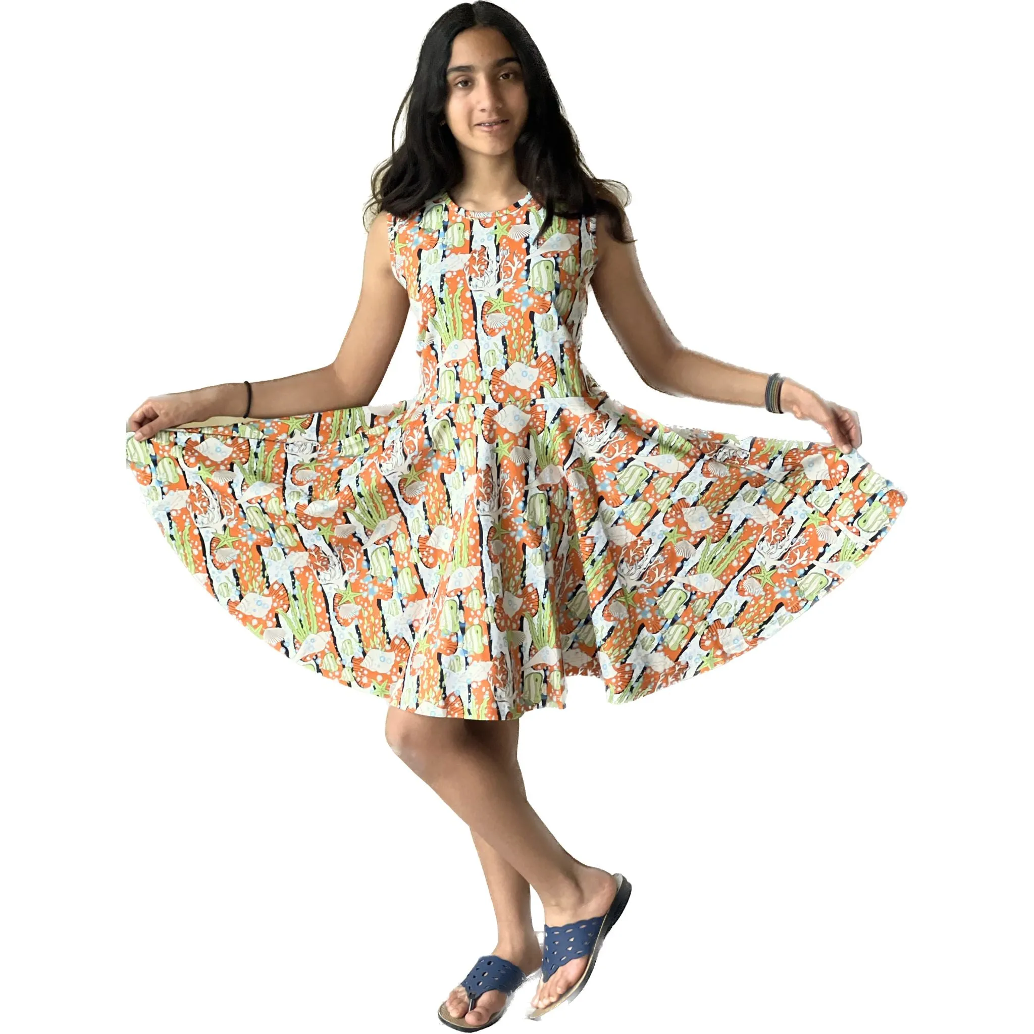 Coral Reef Kids Twirl Dress [FINAL SALE]