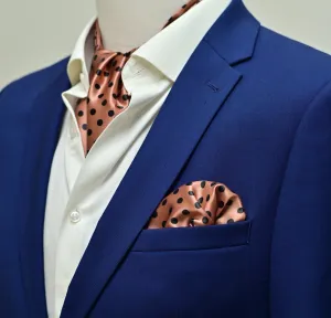 Coral Sands Polka Dot - Silk Ascot & Pocket Square Set