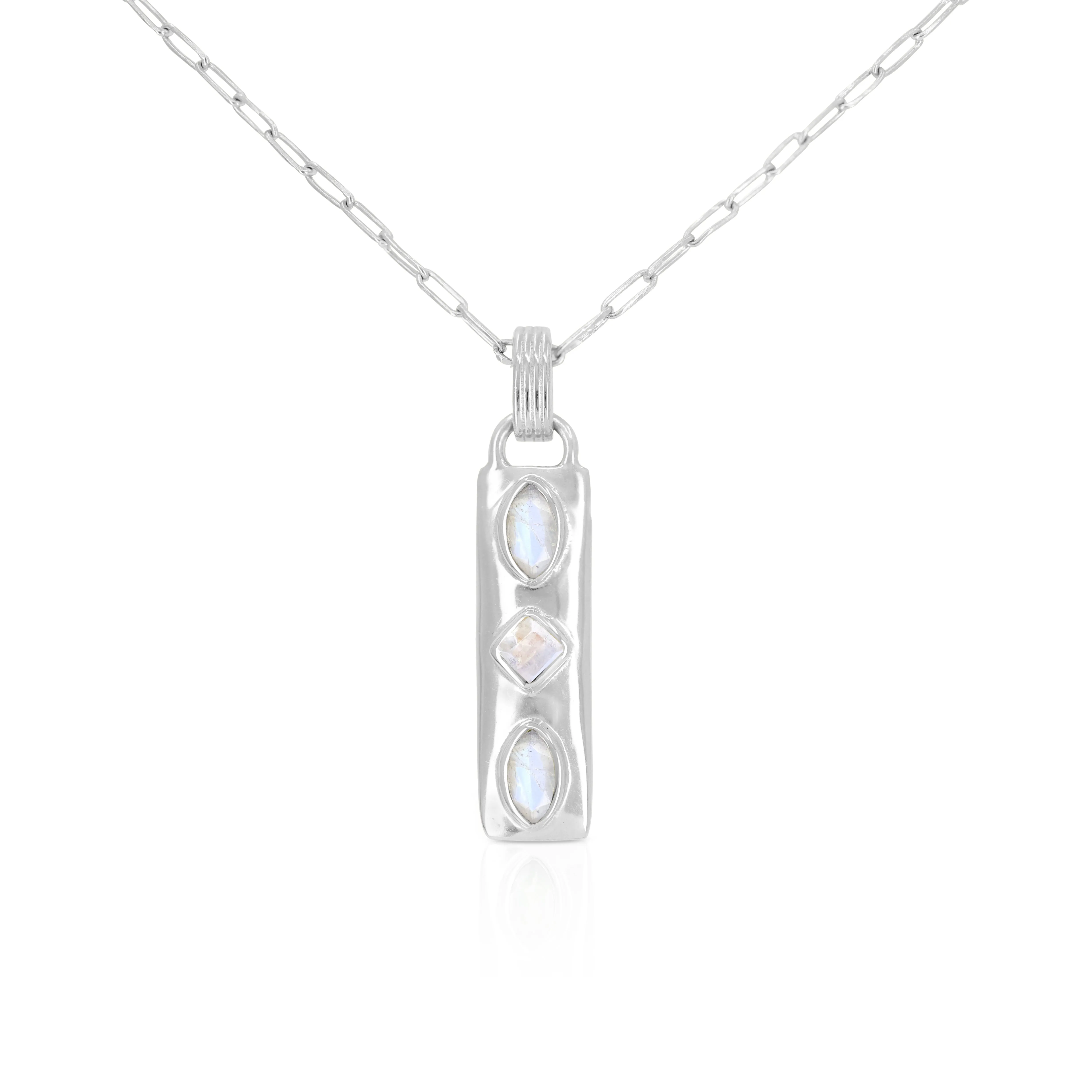 Coronet Moonstone Silver Necklace