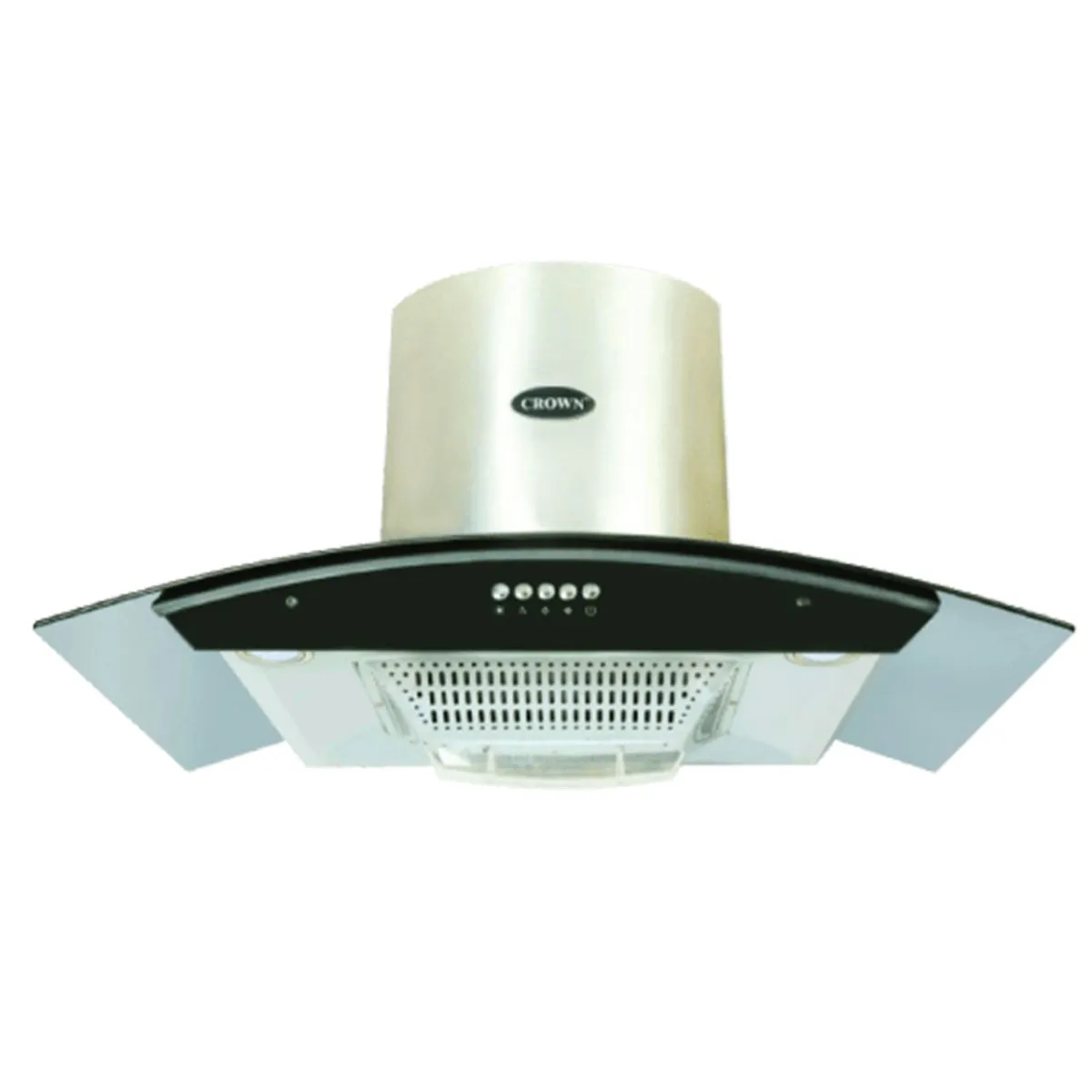 Crown Ahbc-90(10) Range Hood 90Cm Cone Filter With Analog Button Panel – 35 Inch