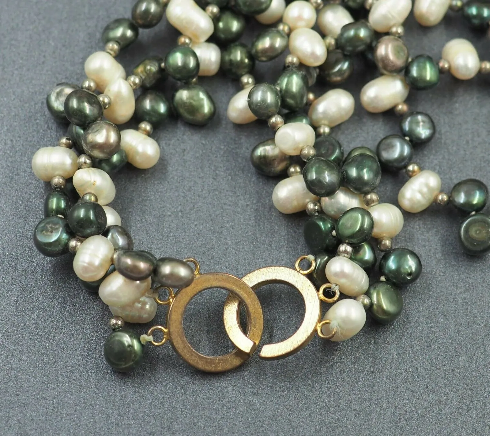 Cultured Pearls Triple Strand Knotted Necklace