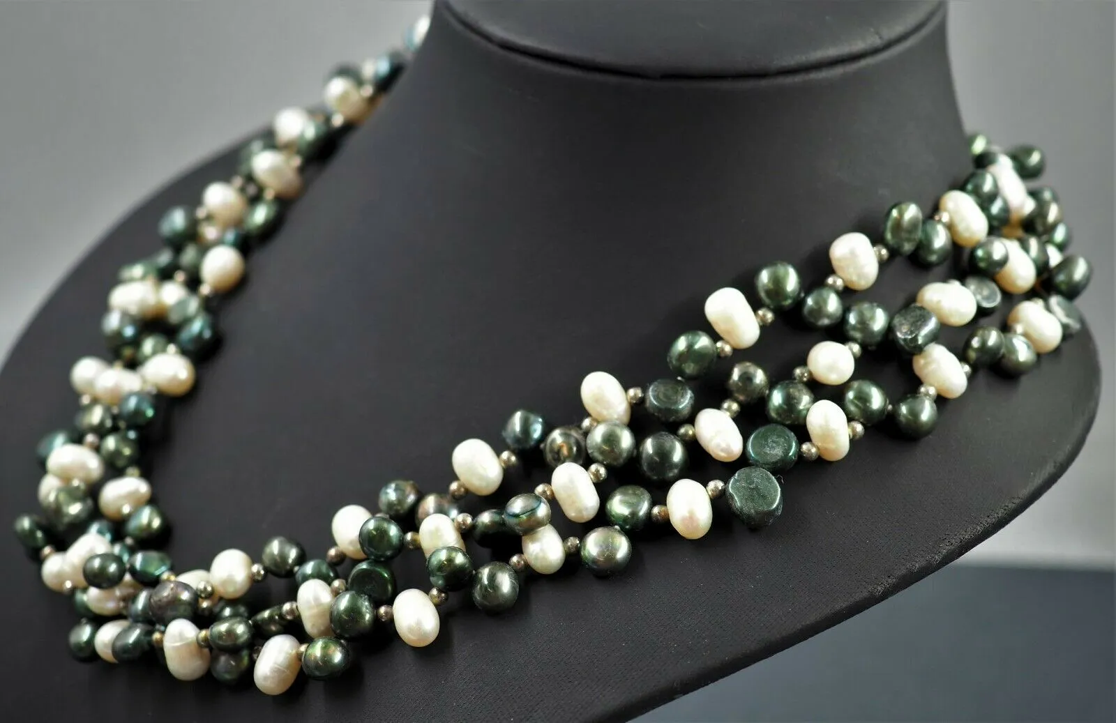 Cultured Pearls Triple Strand Knotted Necklace