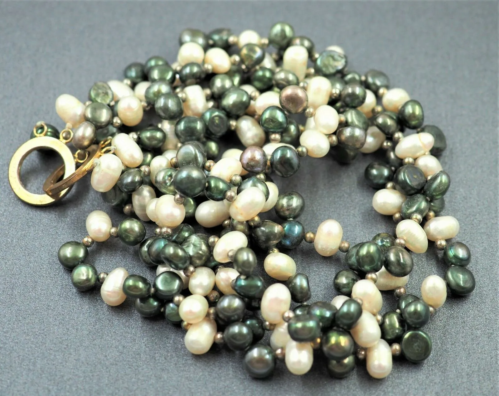 Cultured Pearls Triple Strand Knotted Necklace