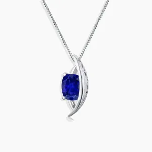 Cushion Cut - Globe - September Birthstone Necklace - Sapphire ®