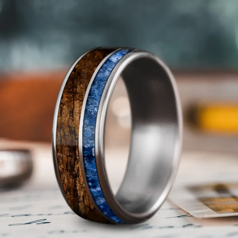 Custom Design - 2-Inlay Offset Ring Ba2QrO5ACh1bwbmB5aLn3aGF