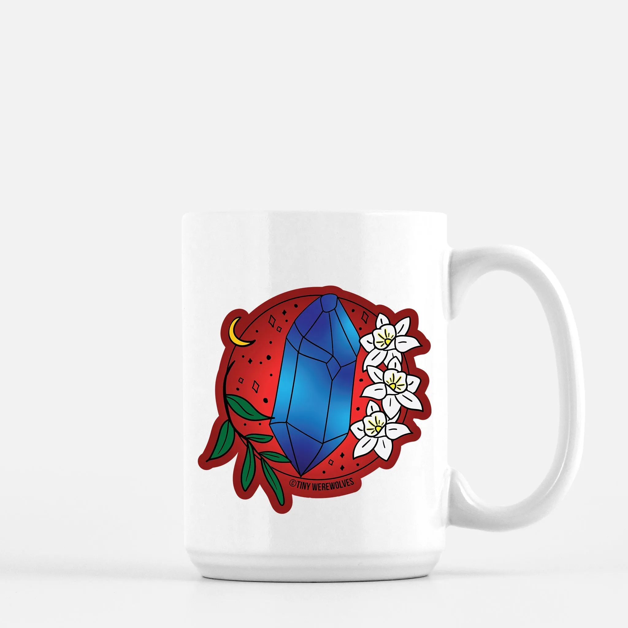 December Crystal & Flower Birthstone Mug