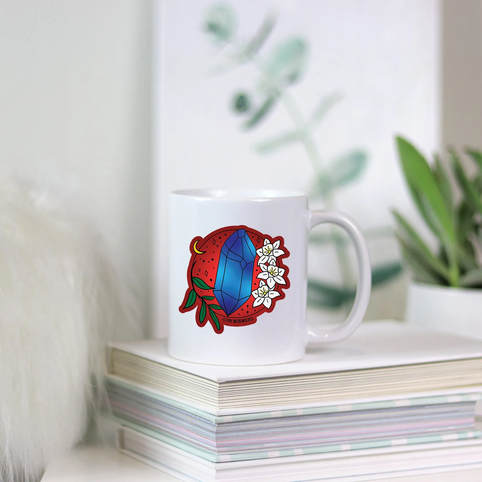 December Crystal & Flower Birthstone Mug