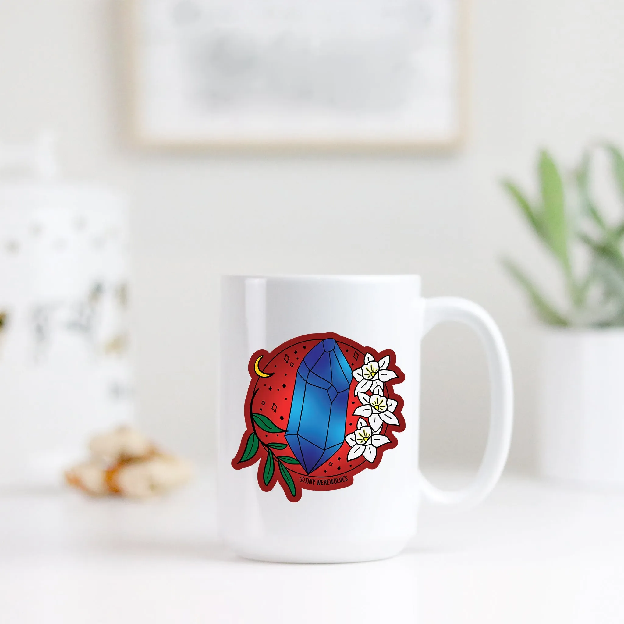 December Crystal & Flower Birthstone Mug