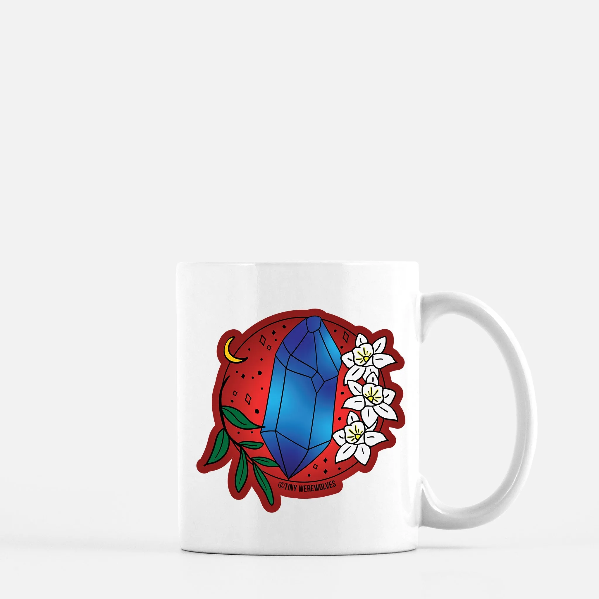 December Crystal & Flower Birthstone Mug