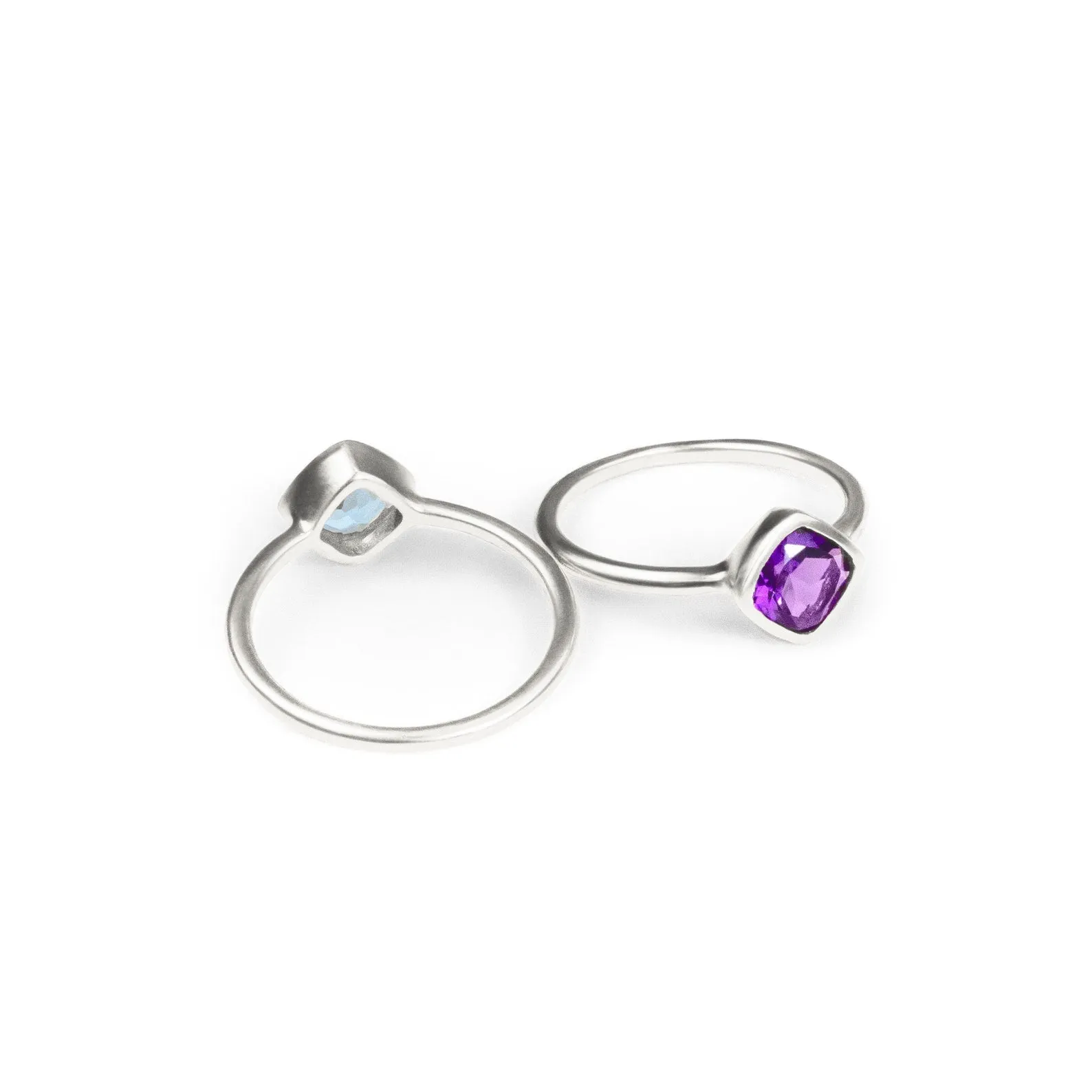 Diamond Shape Alexandrite Stacking Ring • June Birthstone