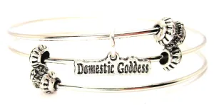 Domestic Goddess Triple Style Expandable Bangle Bracelet