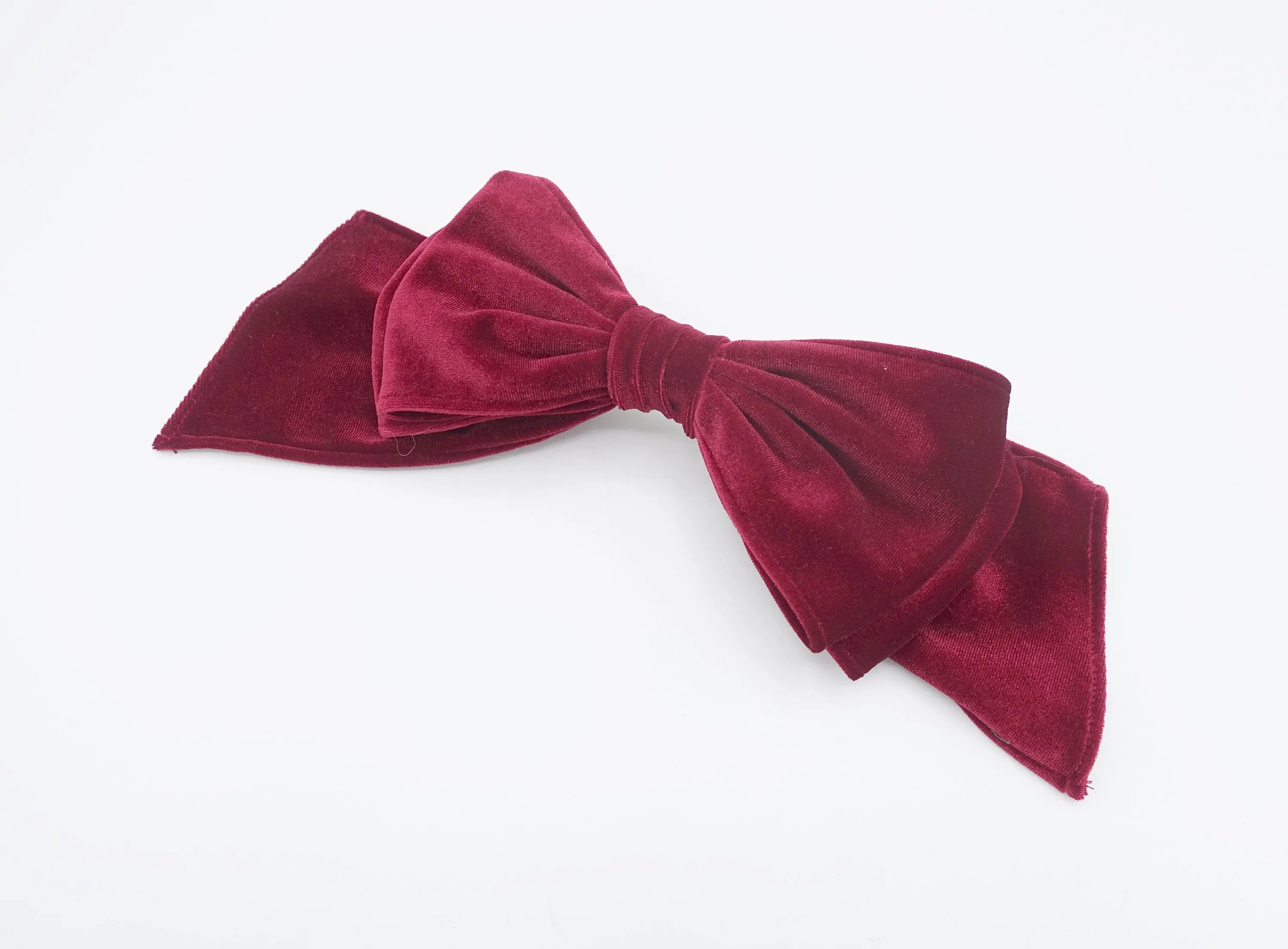 double layered velvet hair bow stylish hair hair accessory for women