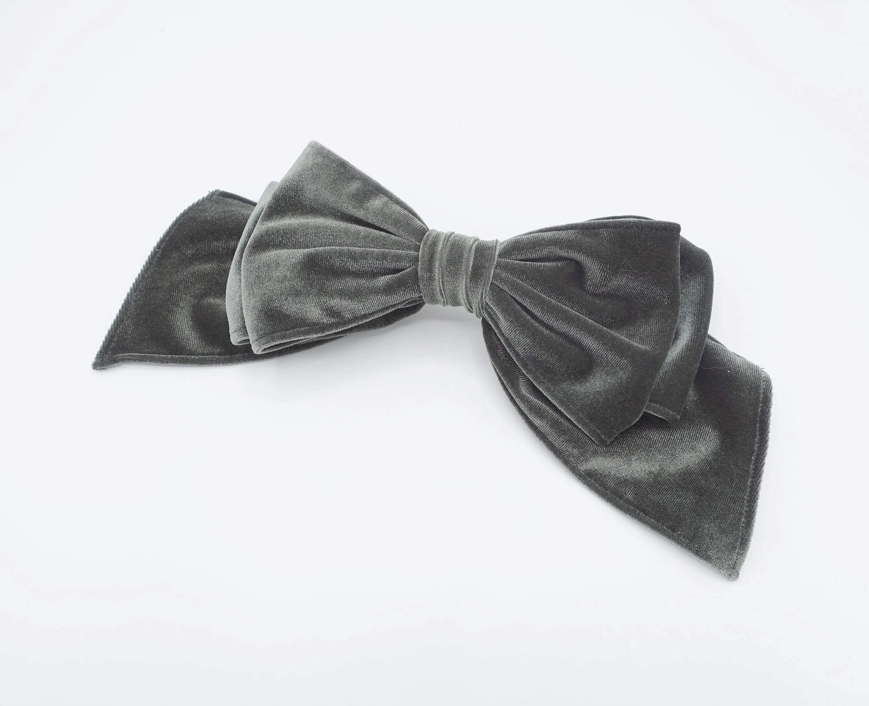 double layered velvet hair bow stylish hair hair accessory for women