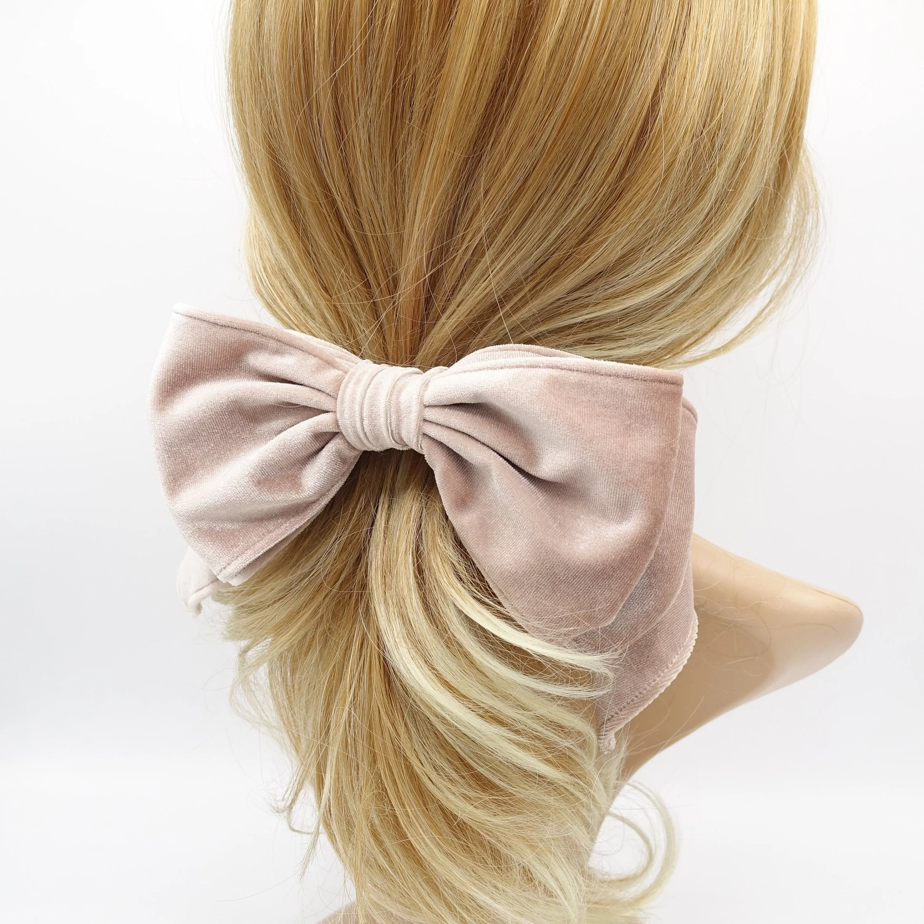 double layered velvet hair bow stylish hair hair accessory for women