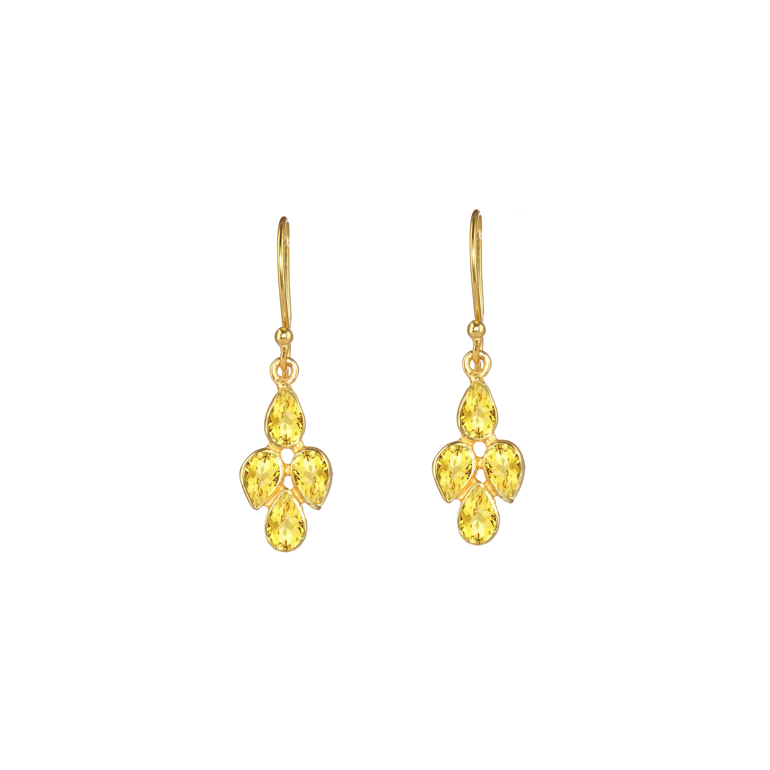 Earrings - Little Raindrop in Citrine