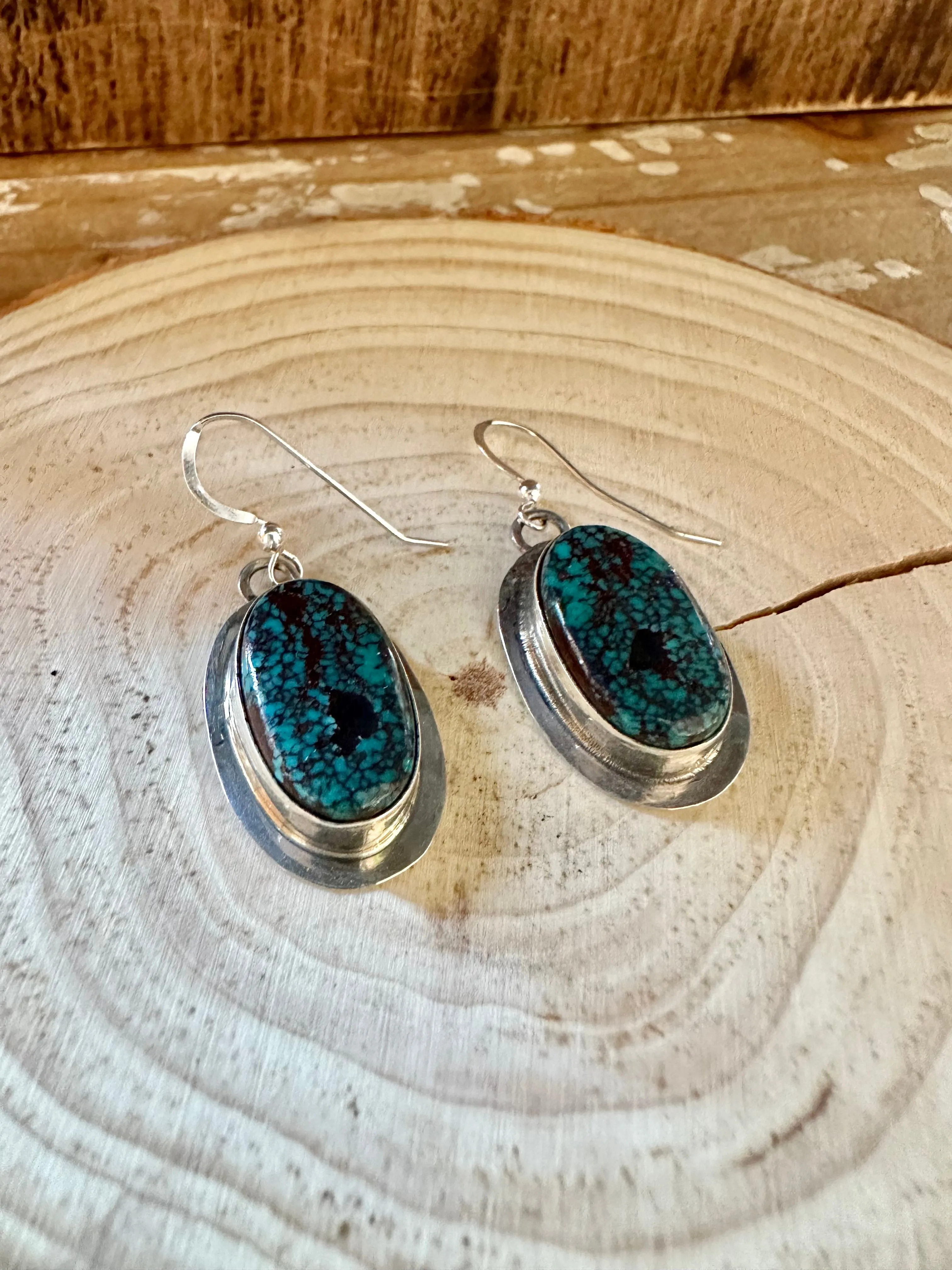 ELOUISE KE TURQUOISE Navajo Sterling Silver Earrings