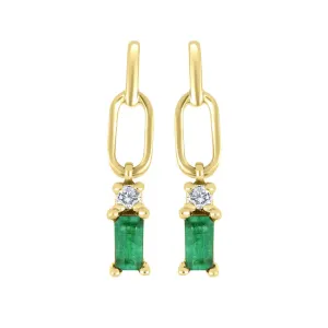 Emerald Baguette Earrings