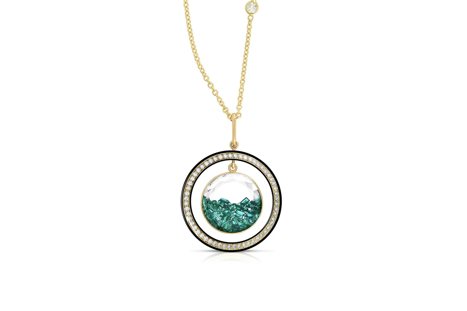 Emeralds Circle Necklace