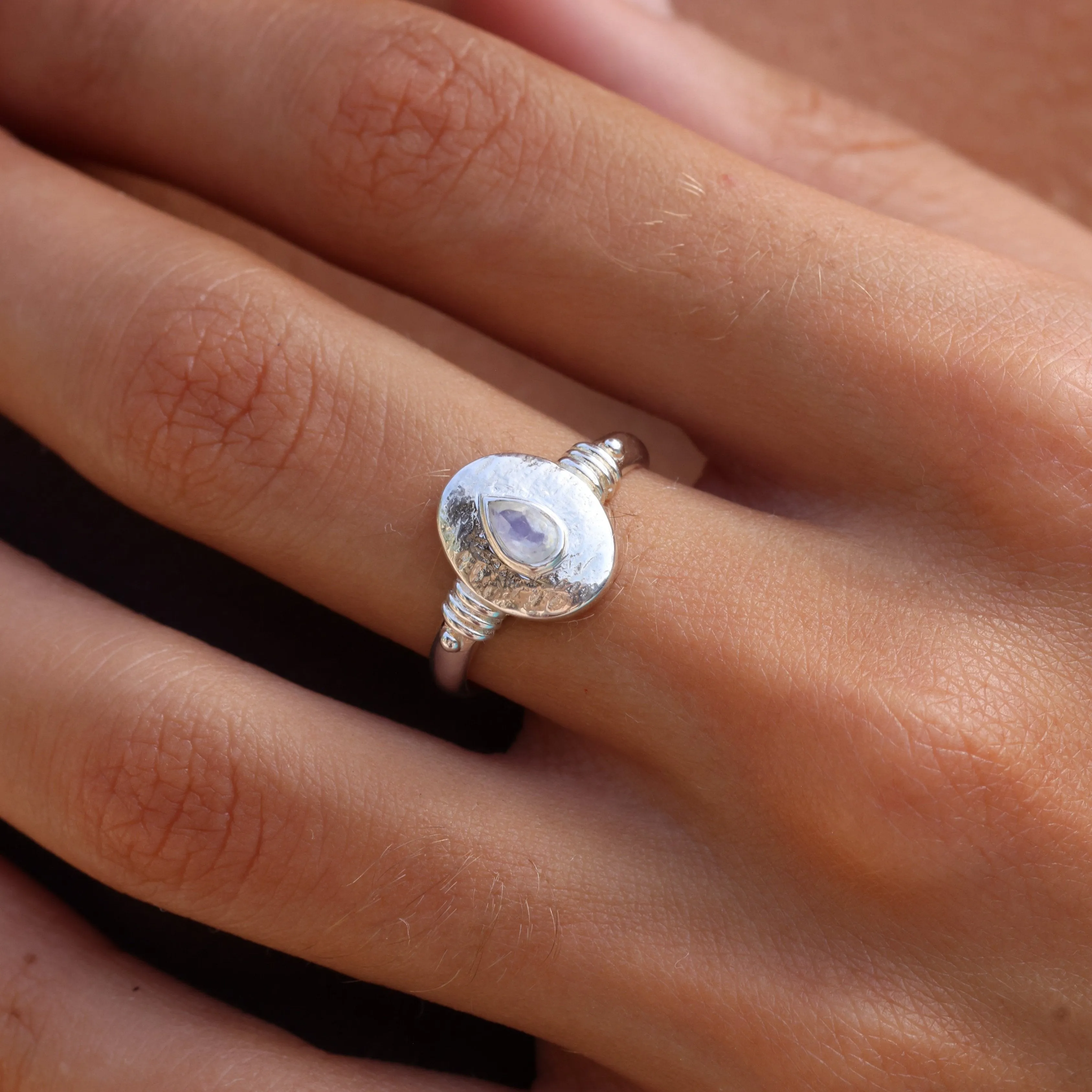 Esme Moonstone Silver Ring