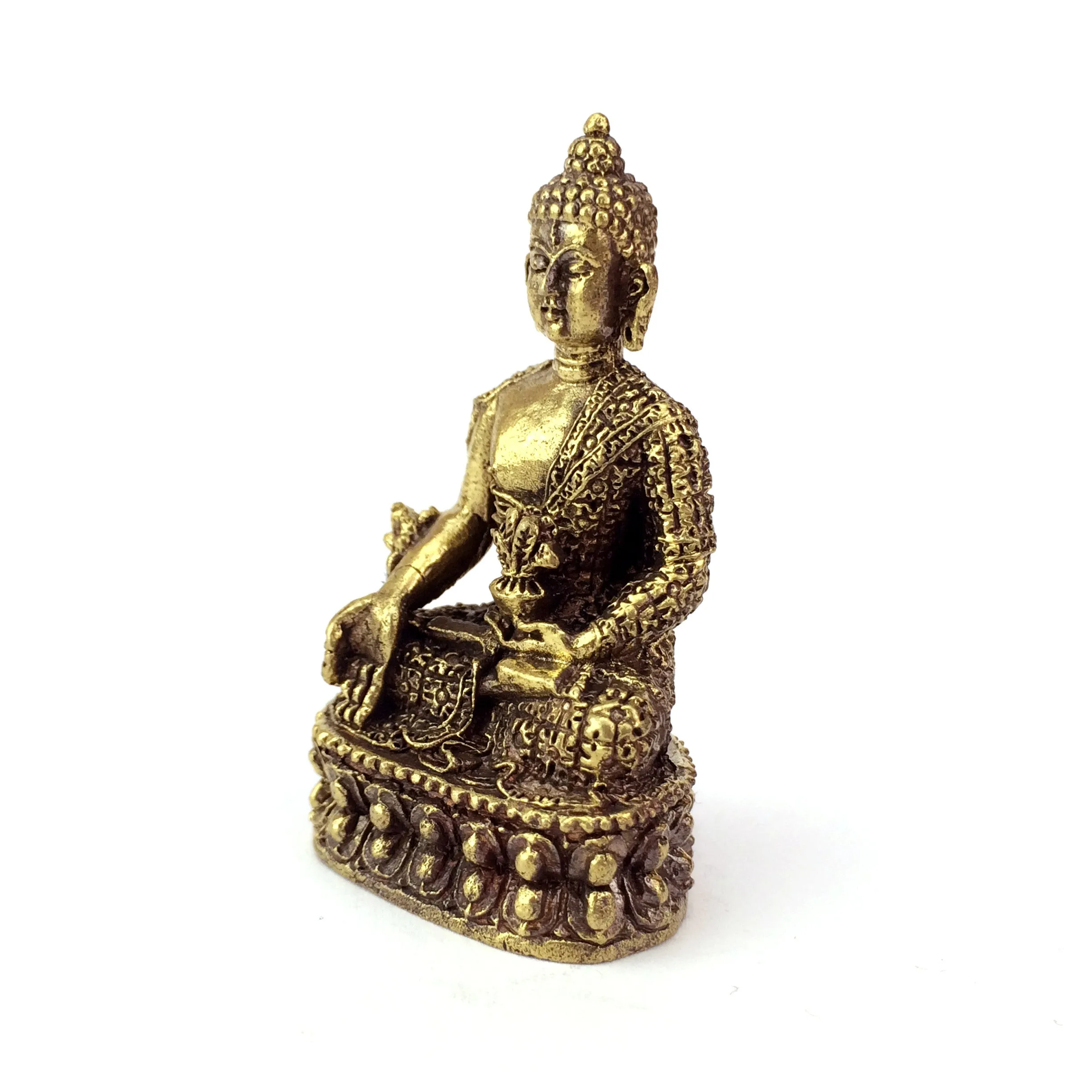 Fair Trade Nepalese Brass Medicine Buddha Statuette