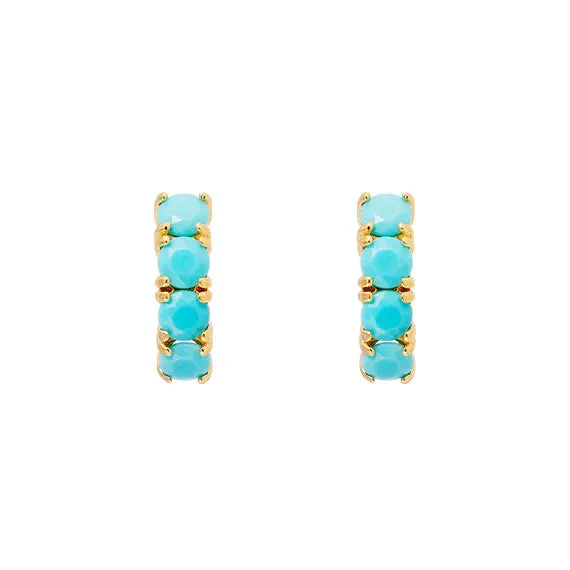 Fairley Turquoise Midi Hoops