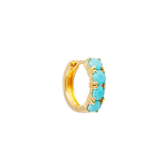 Fairley Turquoise Midi Hoops