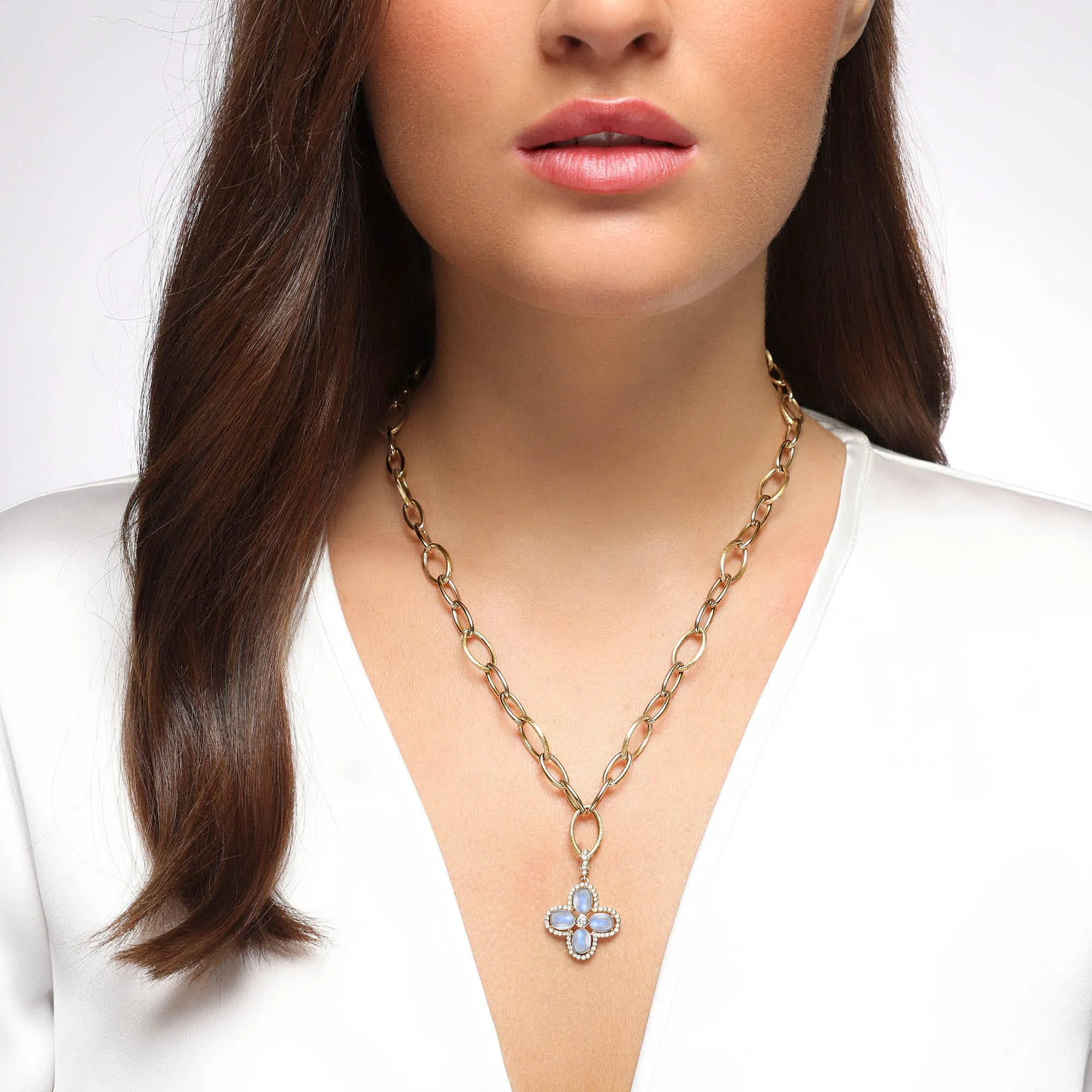 Felicity Moonstone and Diamond Necklace