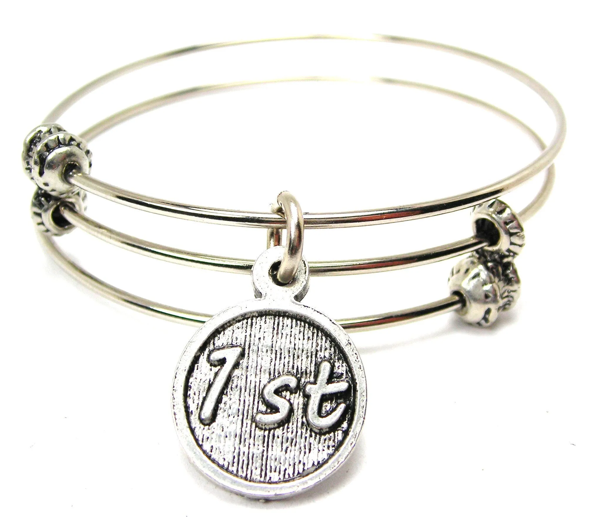 First Base Triple Style Expandable Bangle Bracelet