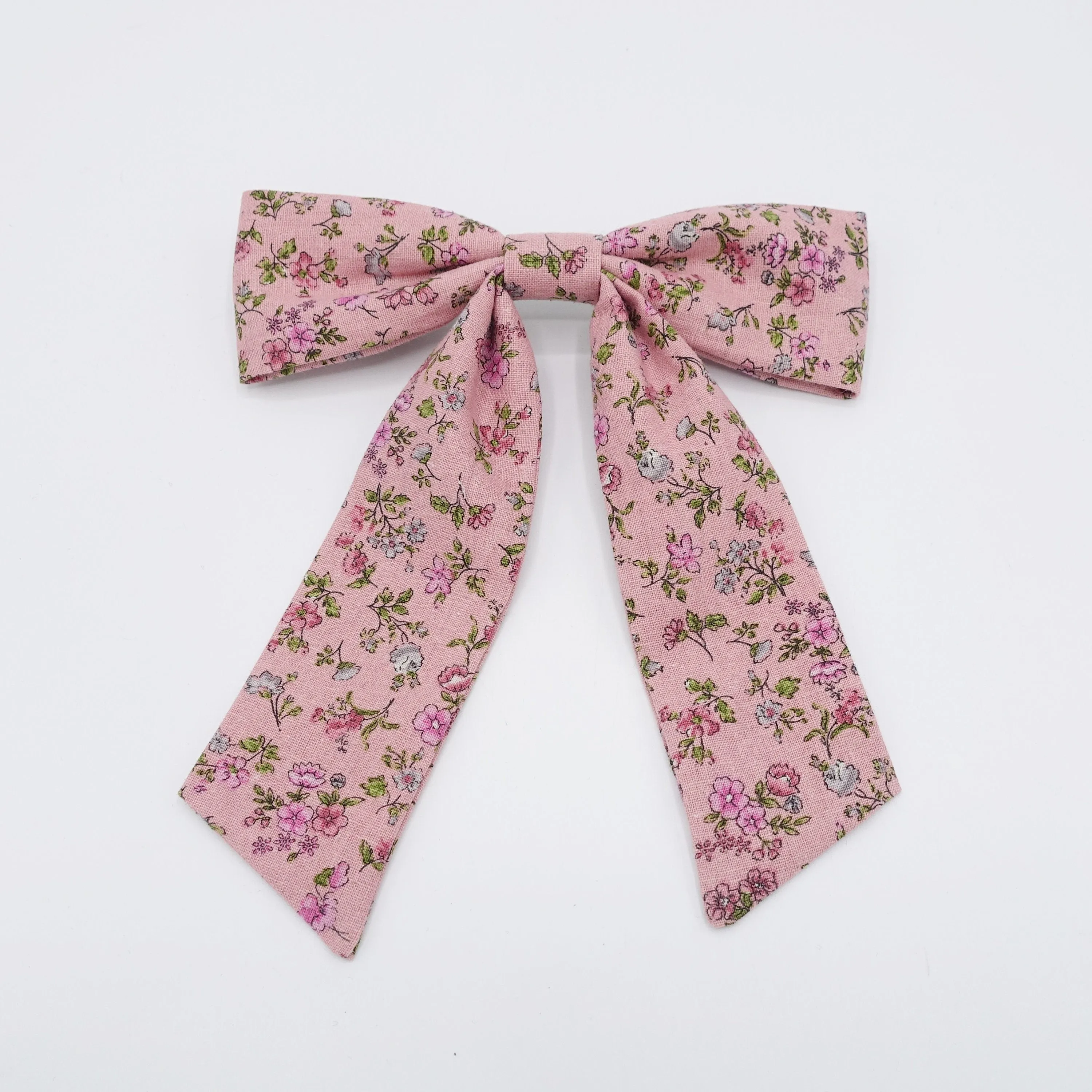 floral cotton hair bow for women