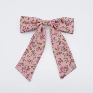 floral cotton hair bow for women