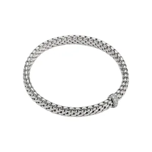 Fope 18K White Gold Vendome Collection Diamond Bracelet, Small Size