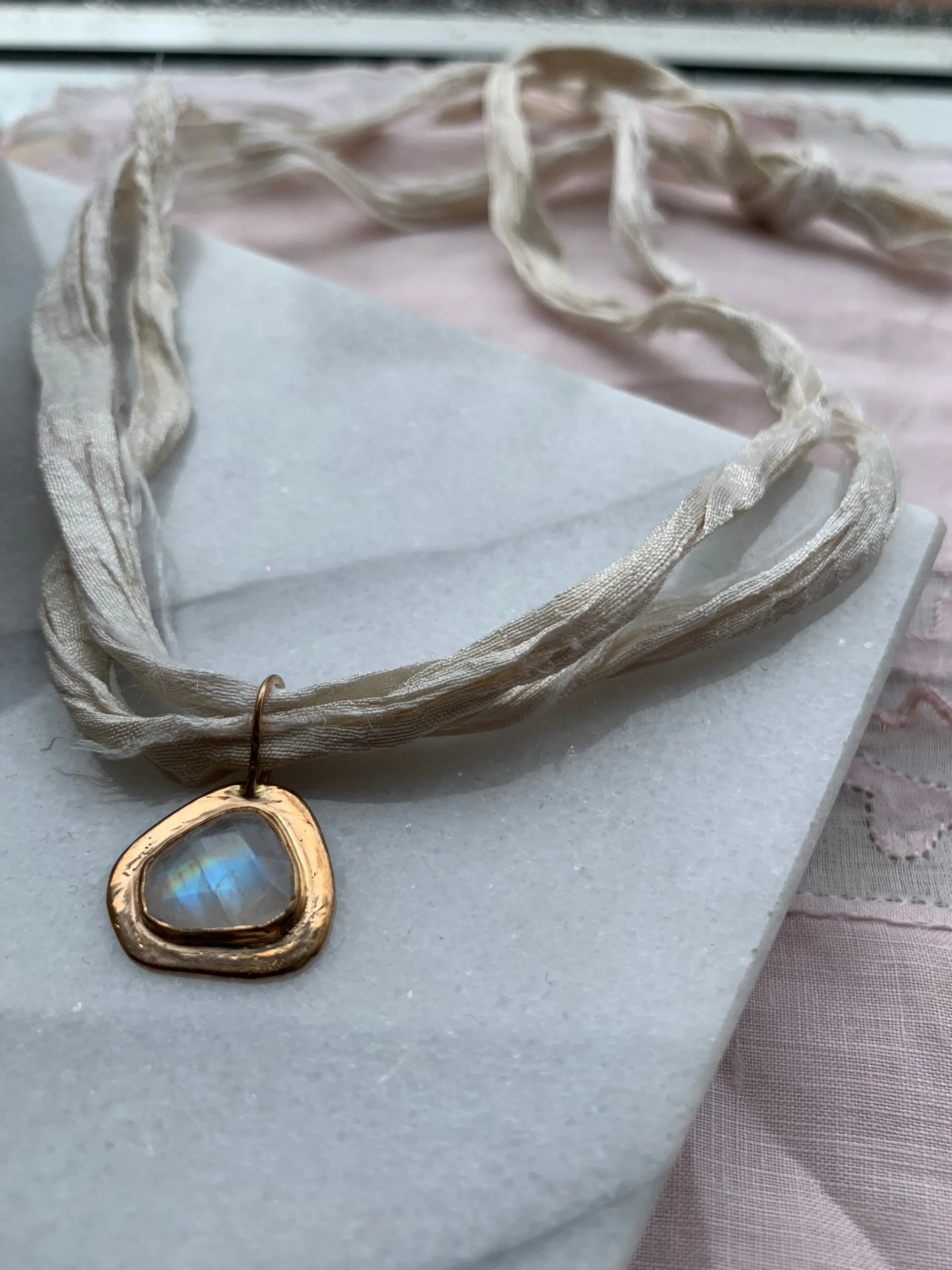 Frnge Moonstone Choker Necklace (Multiple Options)