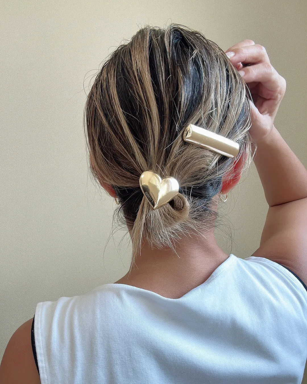 Gold Metal Square Barrette