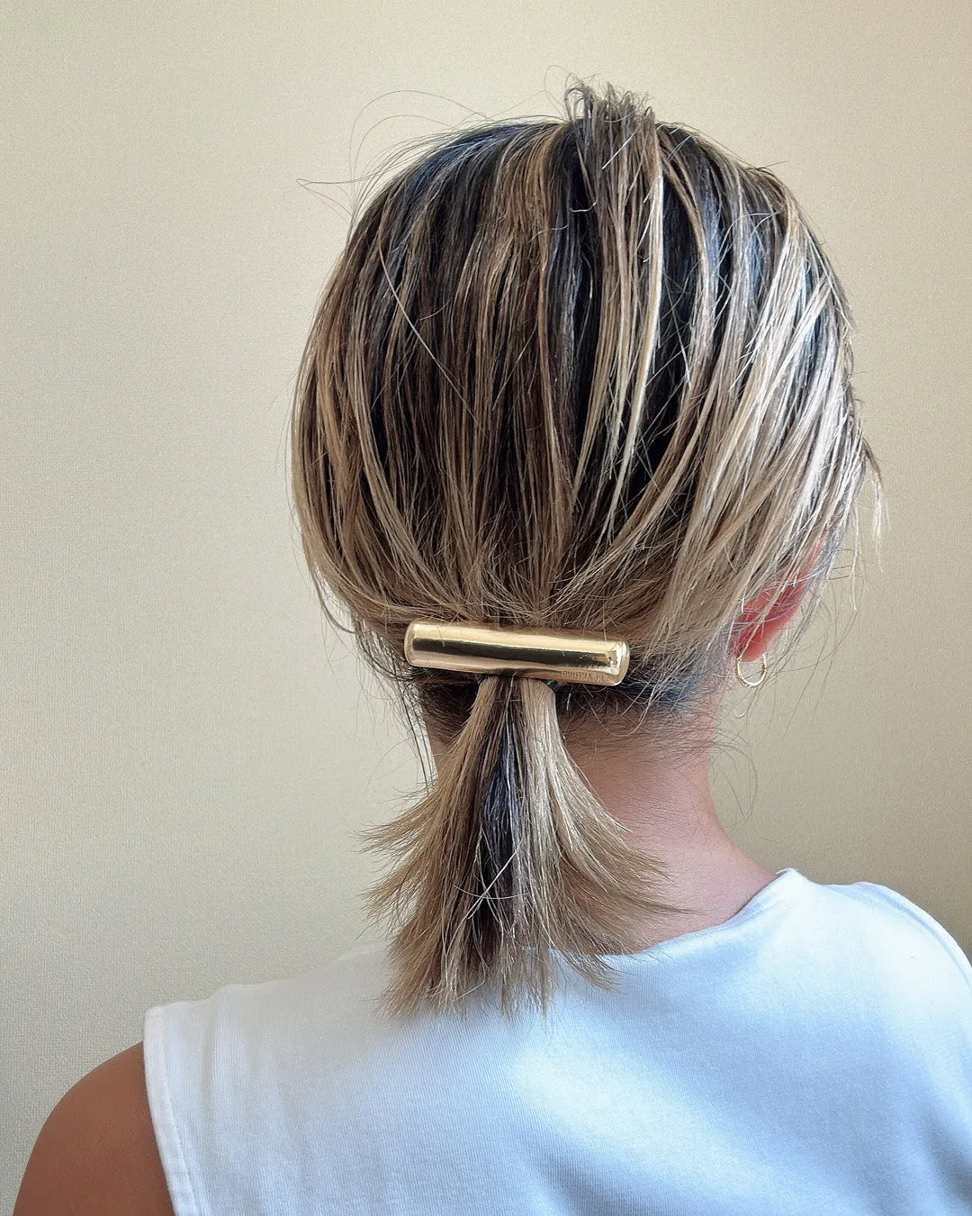 Gold Metal Square Barrette