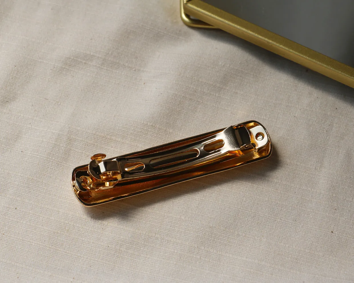 Gold Metal Square Barrette