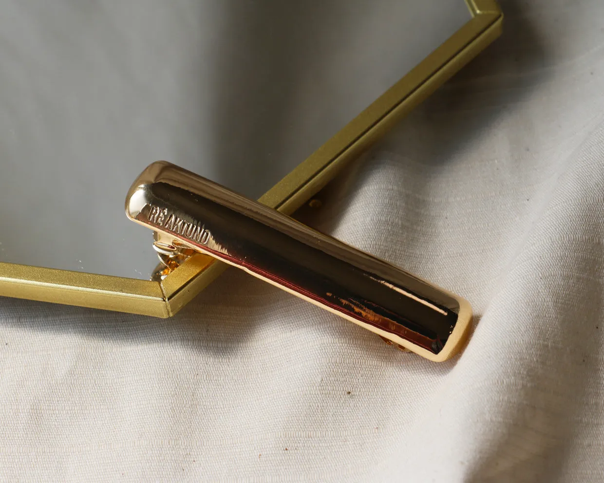 Gold Metal Square Barrette