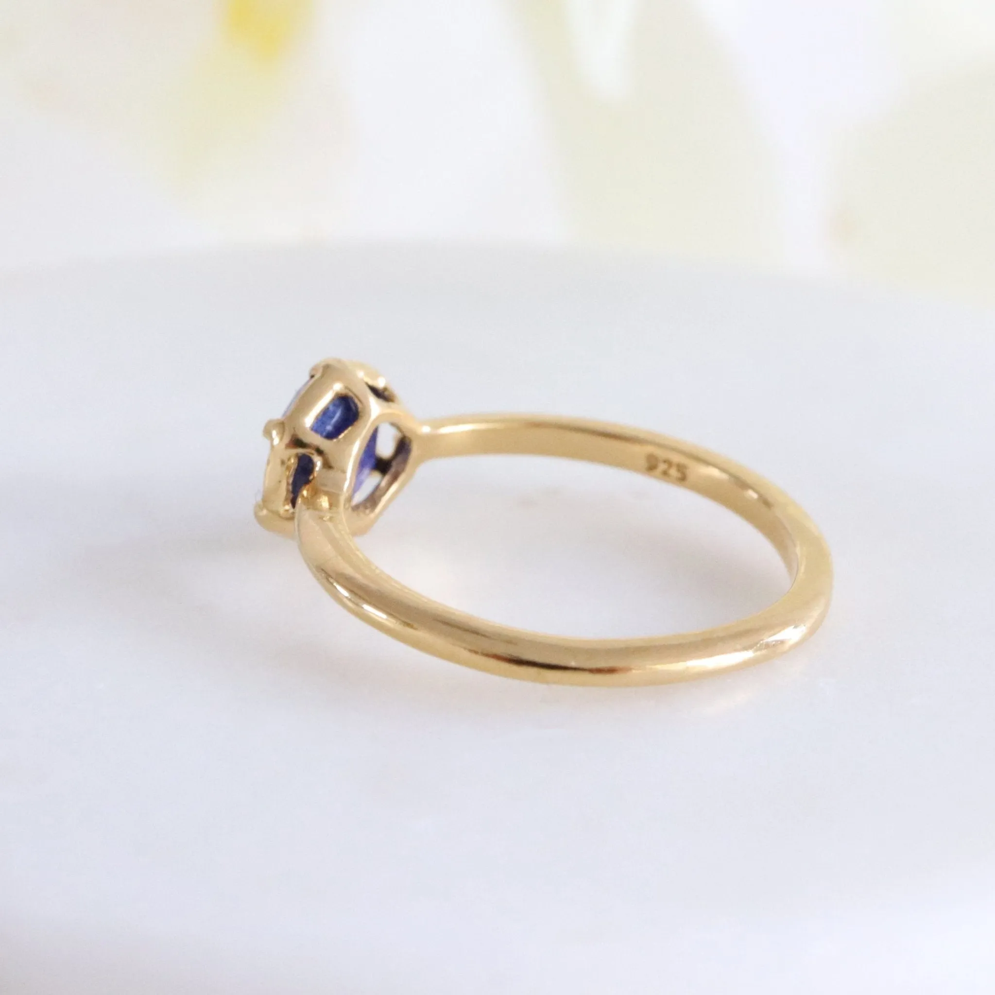 GRACE RING - LAPIS & GOLD