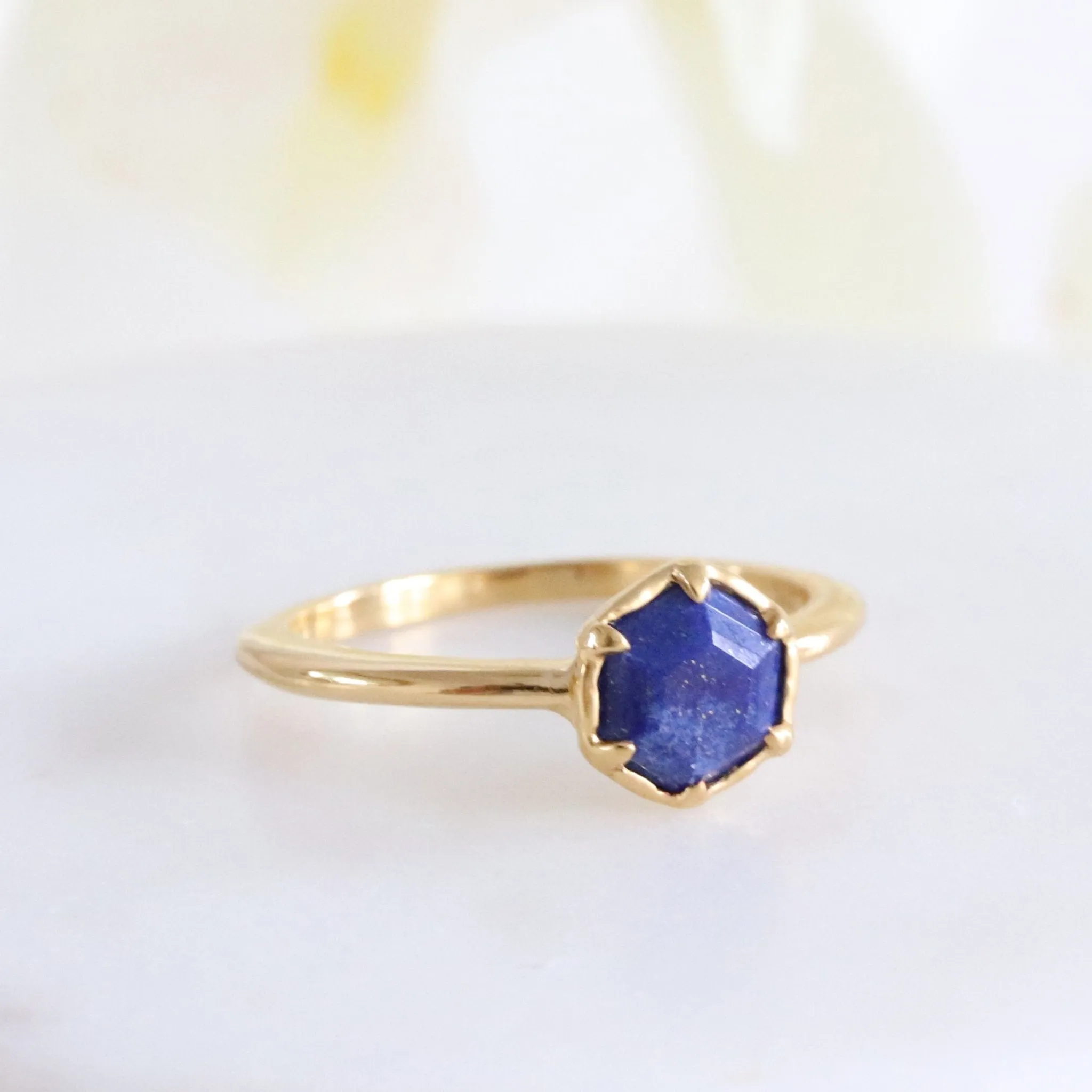 GRACE RING - LAPIS & GOLD