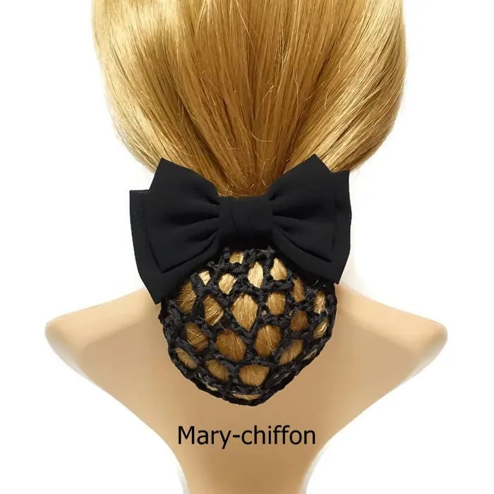 Hair Snood Net bow french barrette Clip hygienic hair accessory