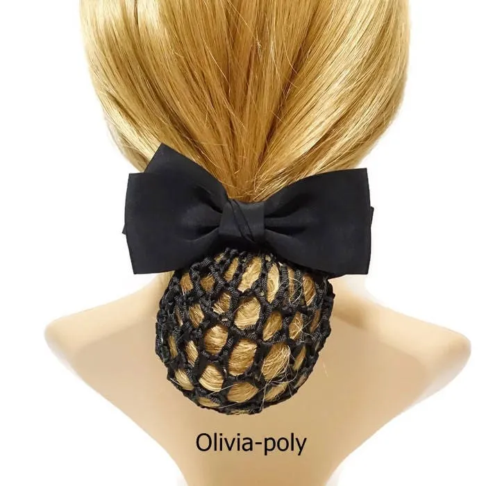 Hair Snood Net bow french barrette Clip hygienic hair accessory