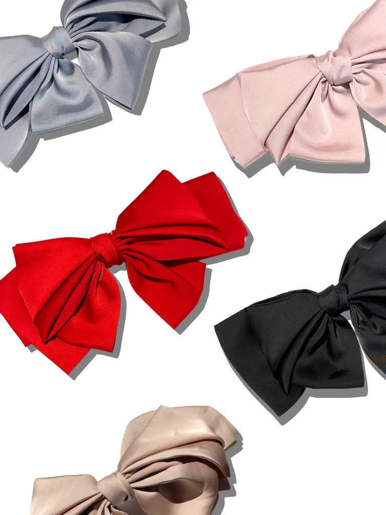 Handmade Satin Bow Hair Clip