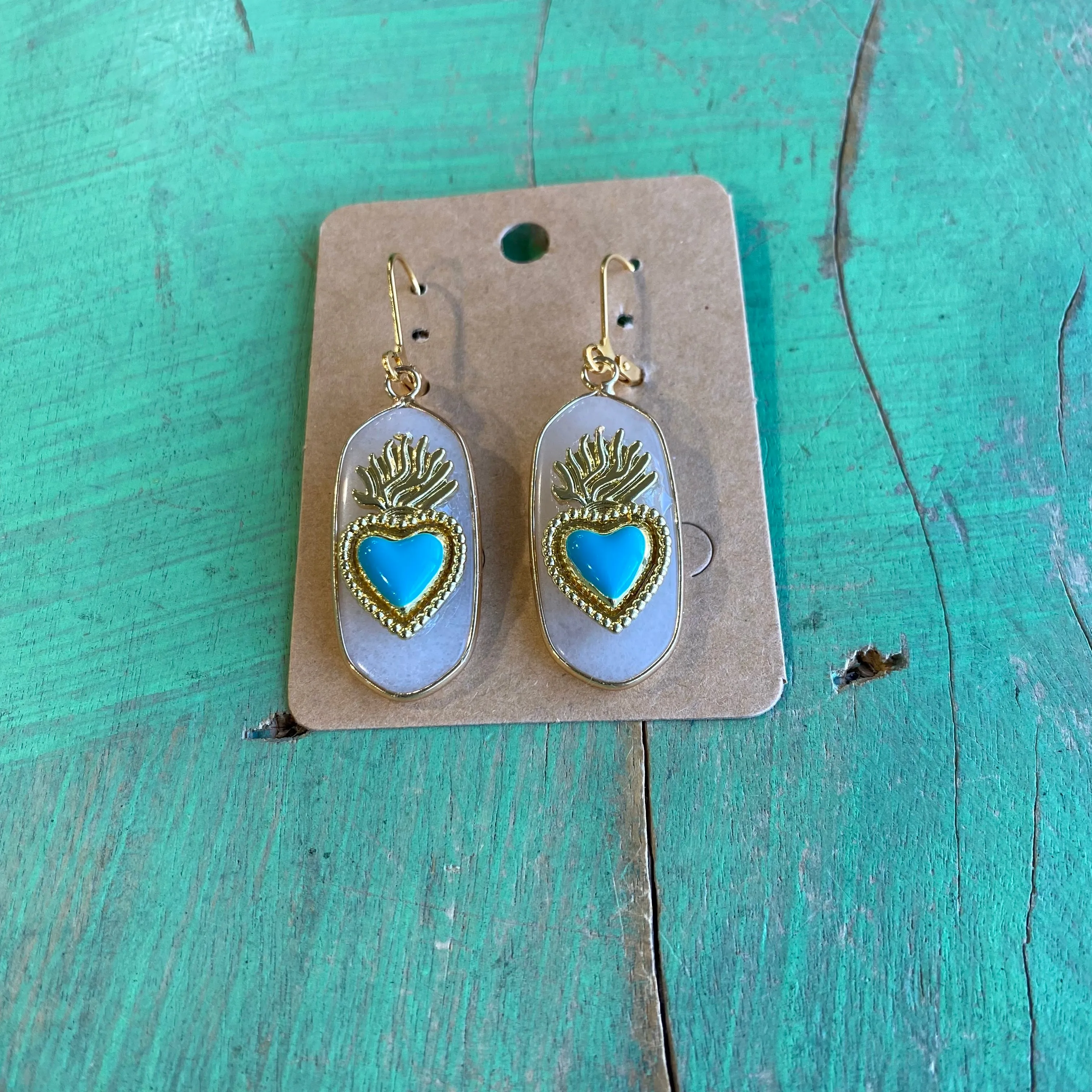 Hannah Sacred Heart Earrings