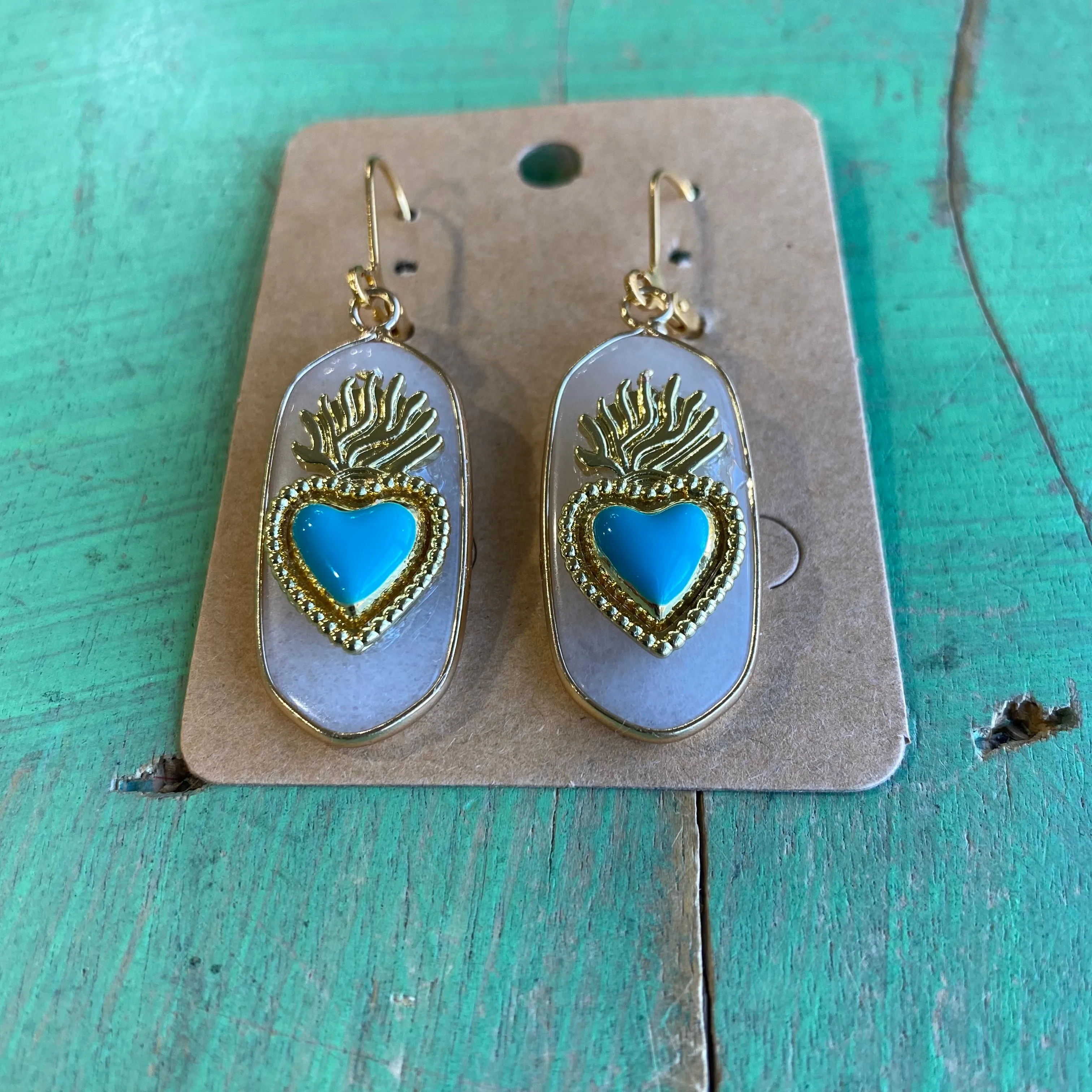 Hannah Sacred Heart Earrings